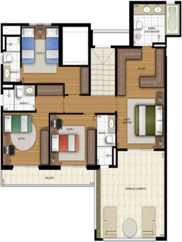 Apartamento à venda com 4 quartos, 184m² - Foto 4