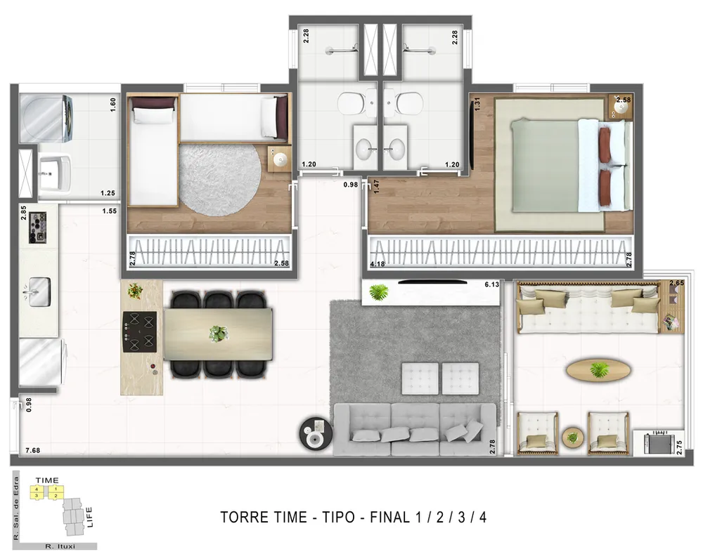 Apartamento, 2 quartos, 67 m² - Foto 8