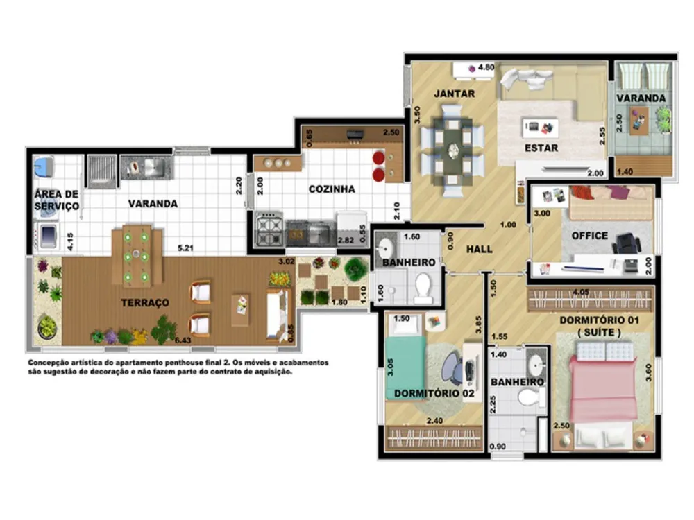 Apartamento, 3 quartos, 70 m² - Foto 2