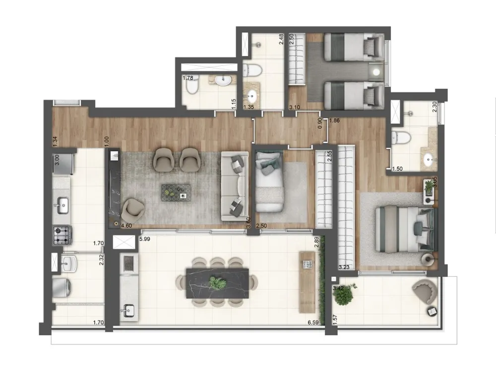 Cobertura, 3 quartos, 280 m² - Foto 12