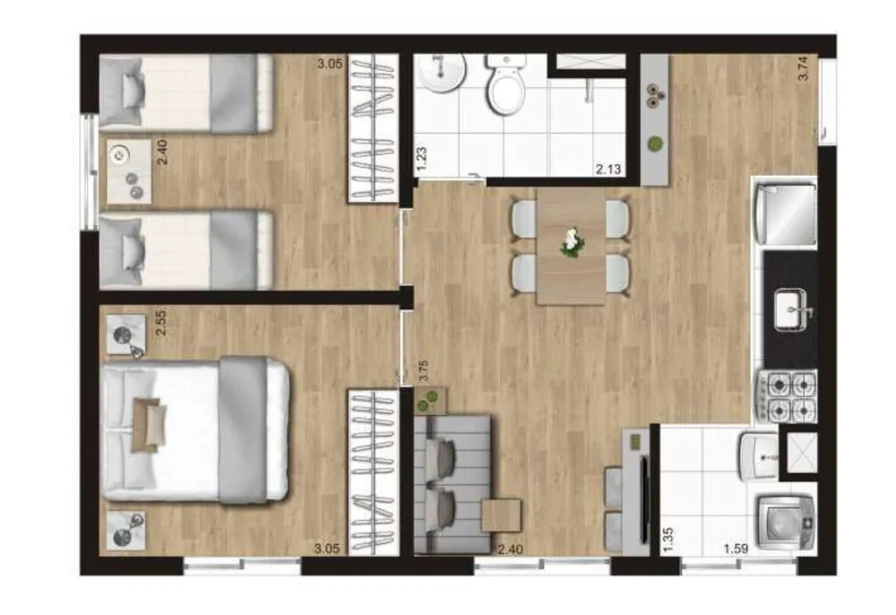 Apartamento, 2 quartos, 40 m² - Foto 17