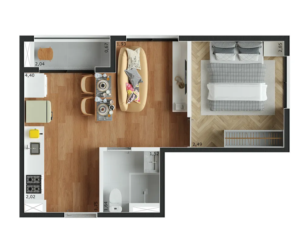 Apartamento, 1 quarto, 27 m² - Foto 8