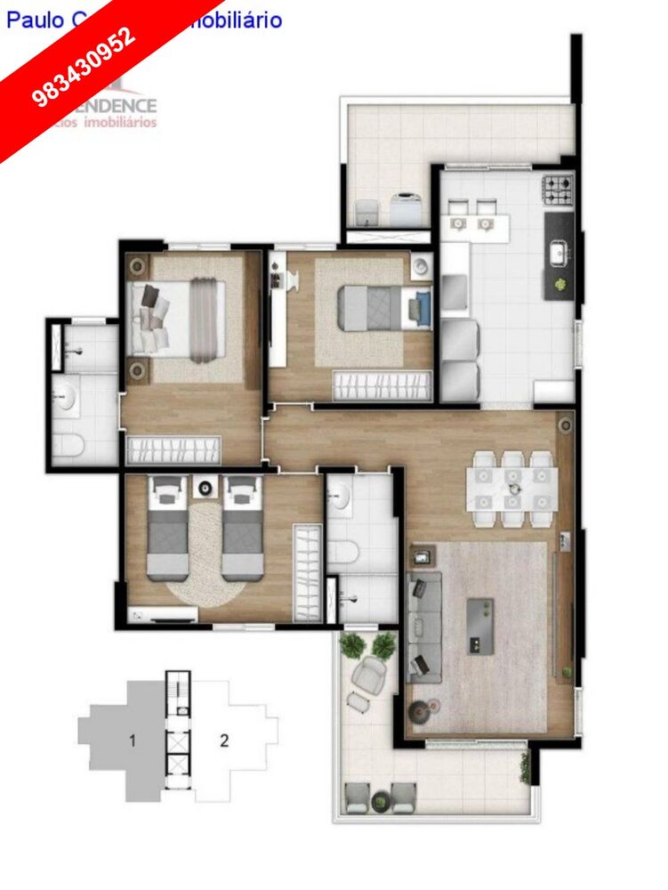 Apartamento, 3 quartos, 96 m² - Foto 6