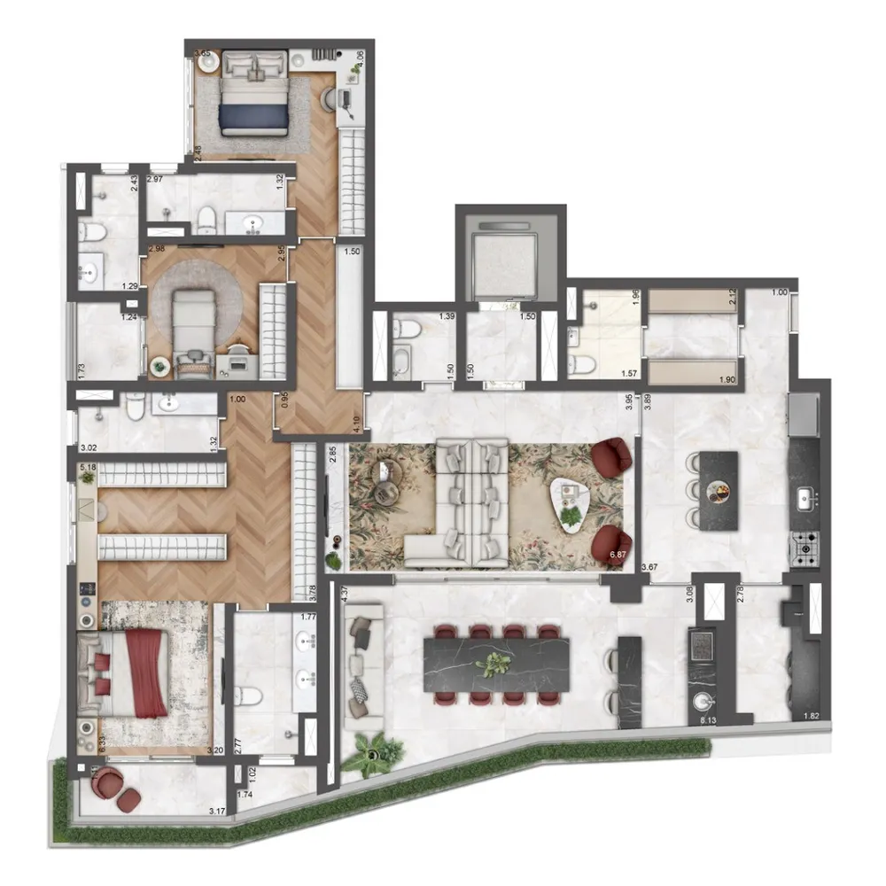 Apartamento, 4 quartos, 264 m² - Foto 3