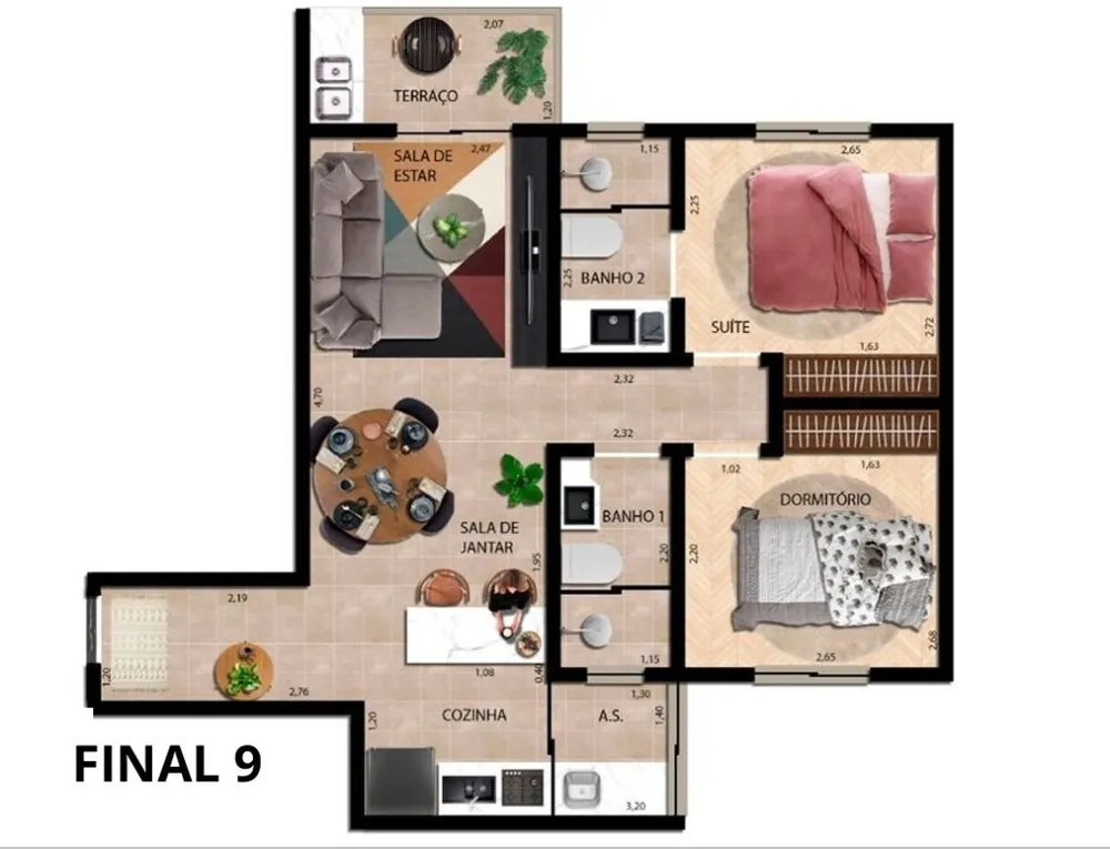 Apartamento, 3 quartos, 65 m² - Foto 12