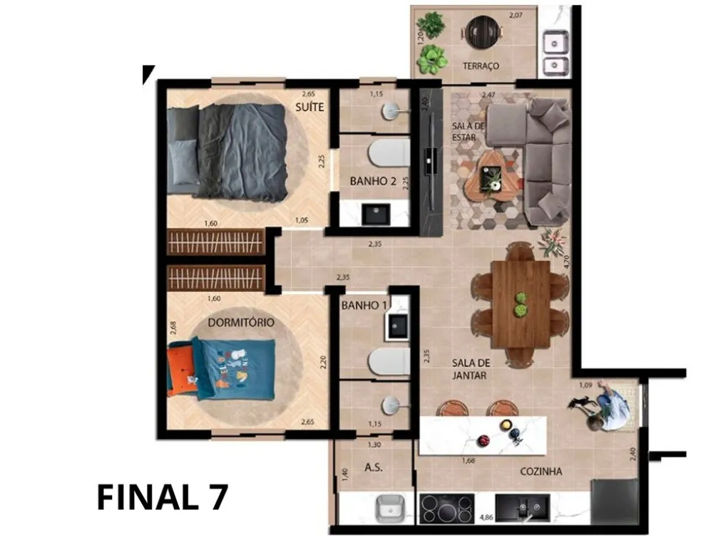 Apartamento, 3 quartos, 65 m² - Foto 11