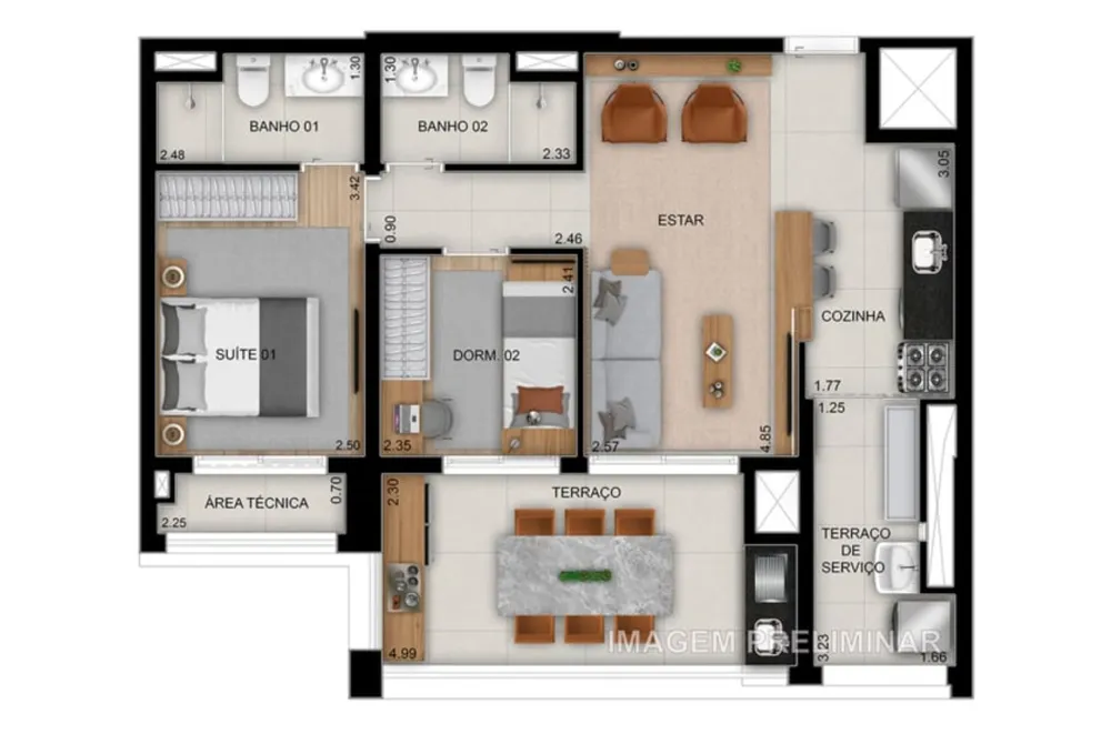 Apartamento, 3 quartos, 110 m² - Foto 7