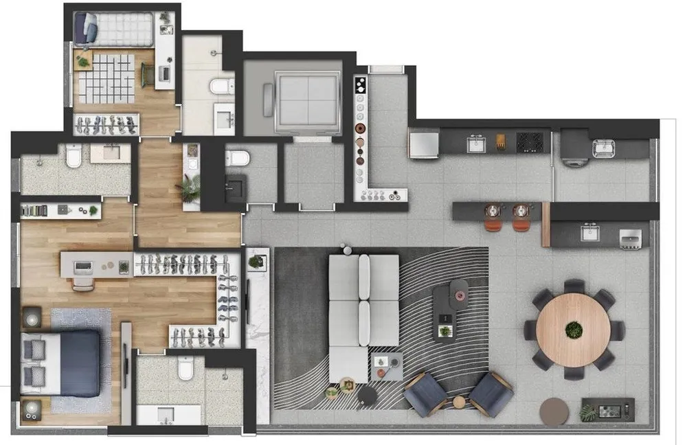 Apartamento, 3 quartos, 148 m² - Foto 2