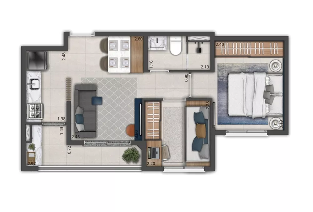 Apartamento, 2 quartos, 39 m² - Foto 12