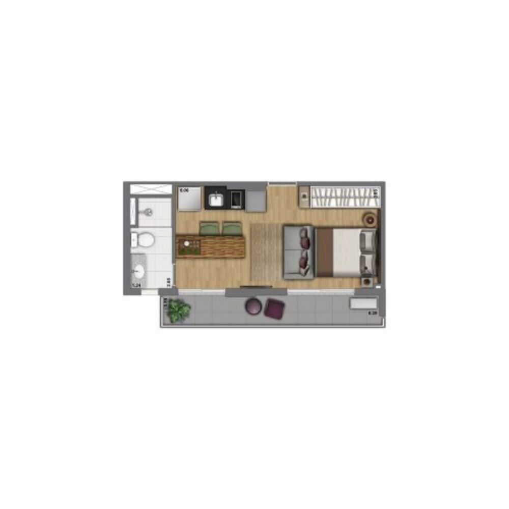 Apartamento, 1 quarto, 30 m² - Foto 3