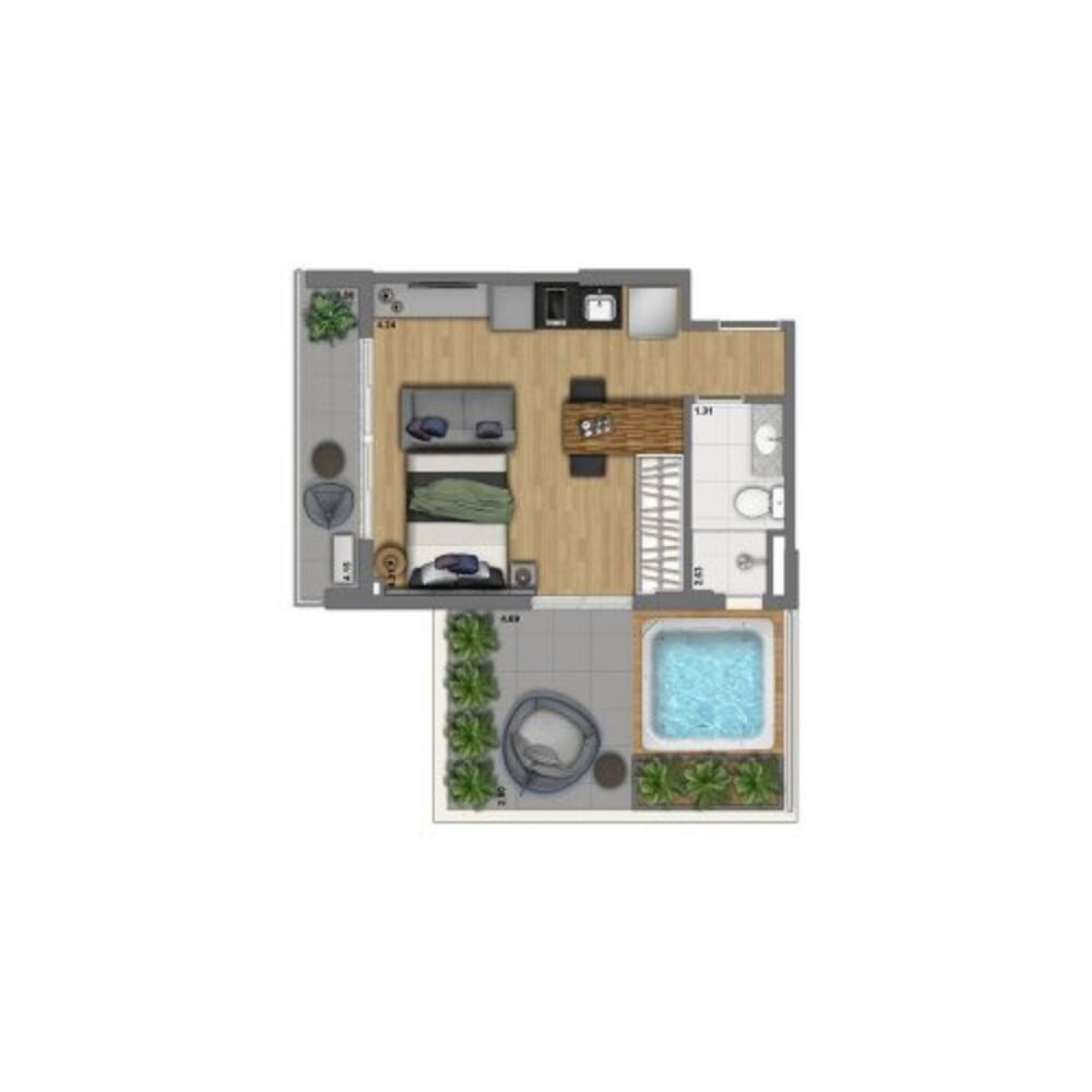 Apartamento, 1 quarto, 30 m² - Foto 6