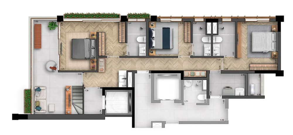 Cobertura, 3 quartos, 272 m² - Foto 3