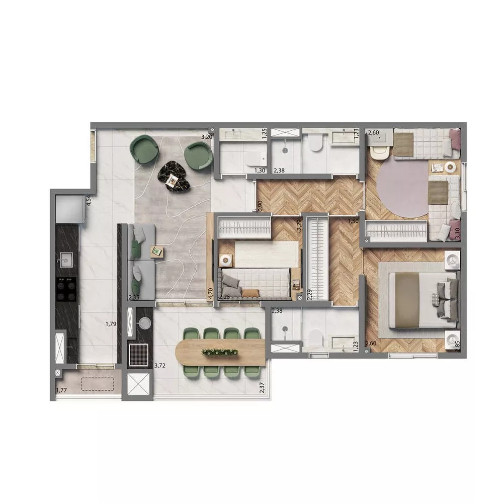 Apartamento, 3 quartos, 104 m² - Foto 23