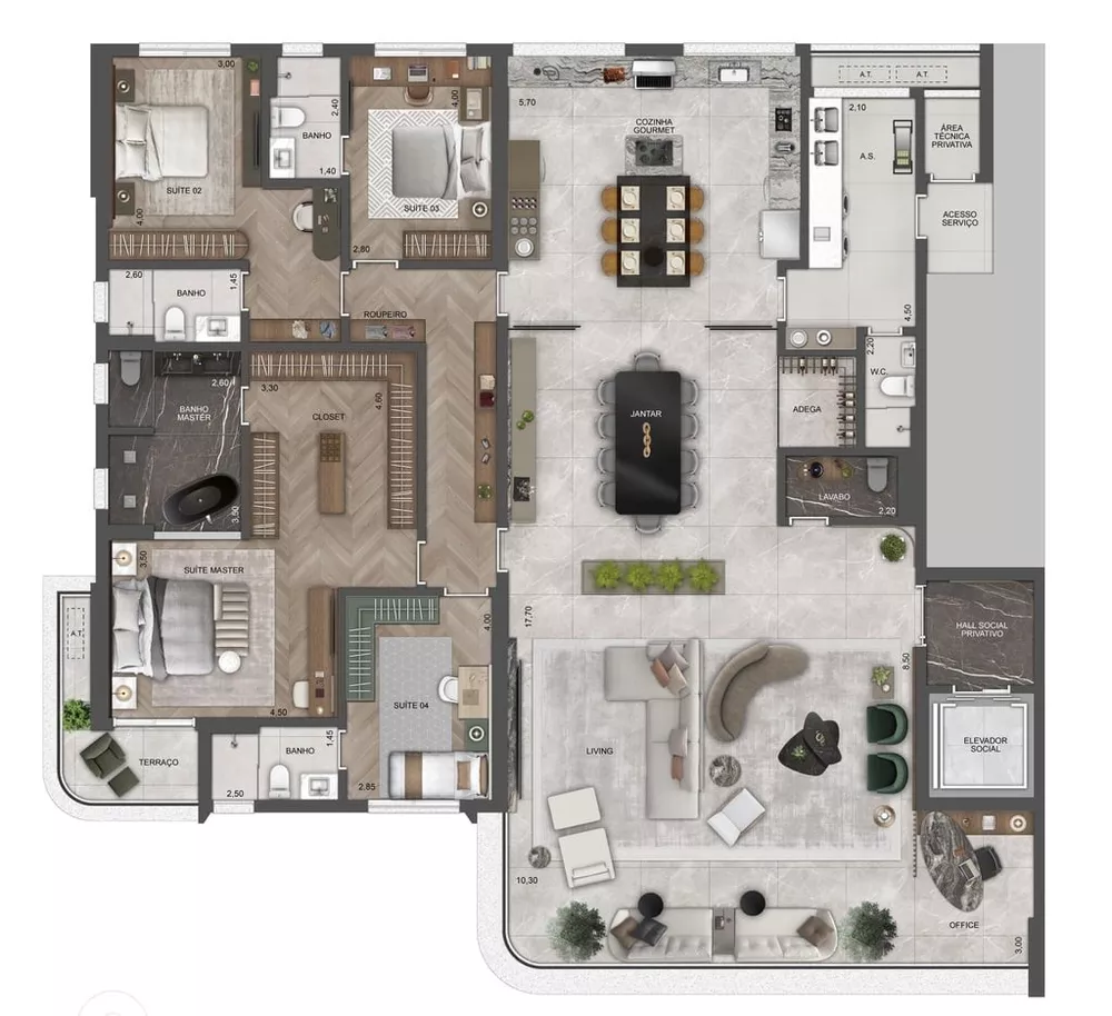 Apartamento, 4 quartos, 290 m² - Foto 24