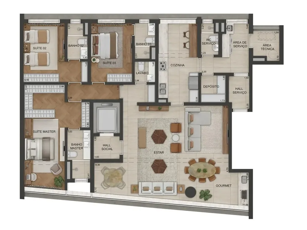 Apartamento, 4 quartos, 270 m² - Foto 3