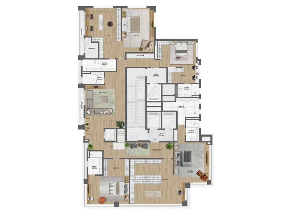 Cobertura, 4 quartos, 688 m² - Foto 8
