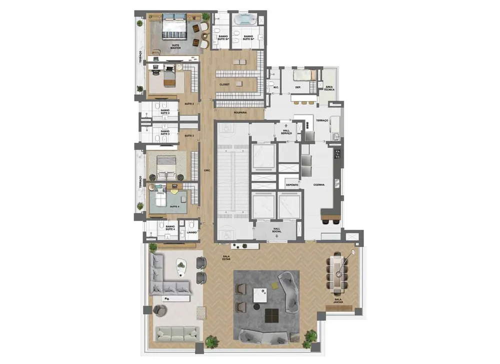 Cobertura, 4 quartos, 688 m² - Foto 7