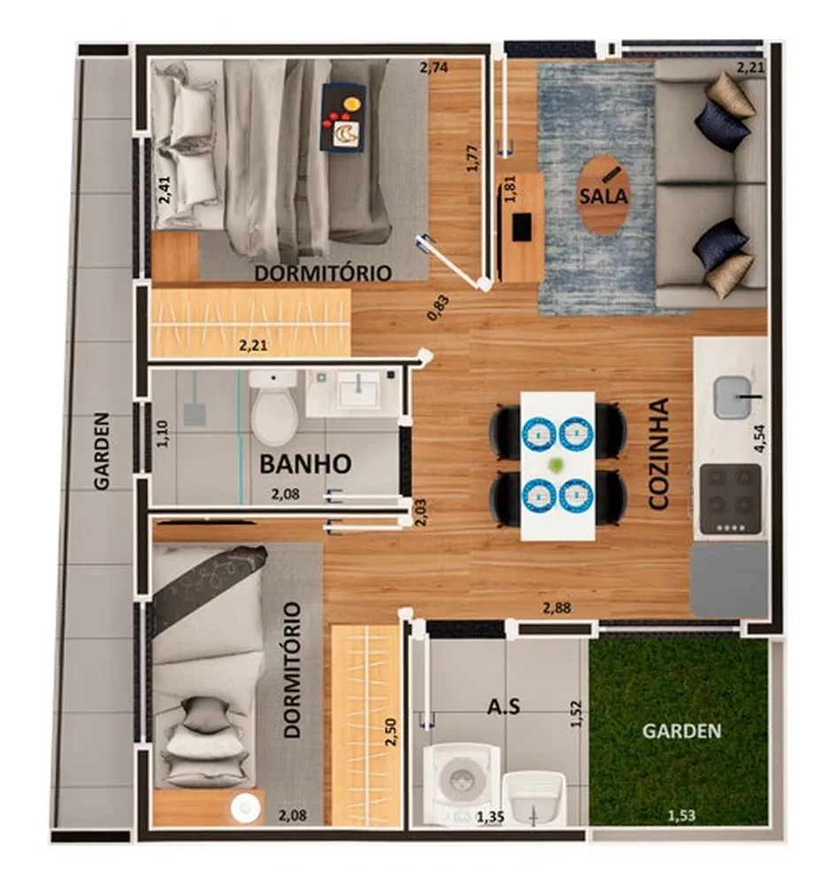 Apartamento, 2 quartos, 31 m² - Foto 6
