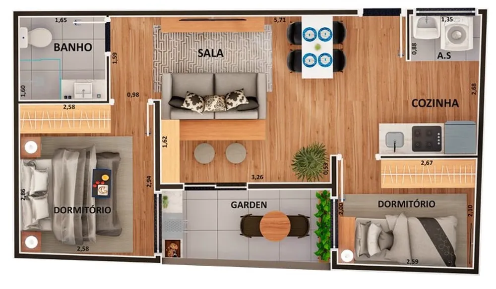 Apartamento, 2 quartos, 31 m² - Foto 8