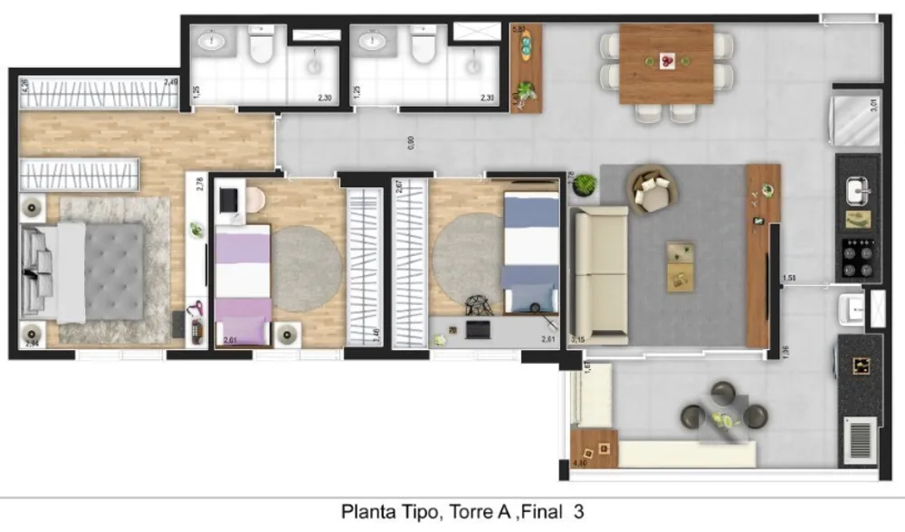 Apartamento, 3 quartos, 79 m² - Foto 7