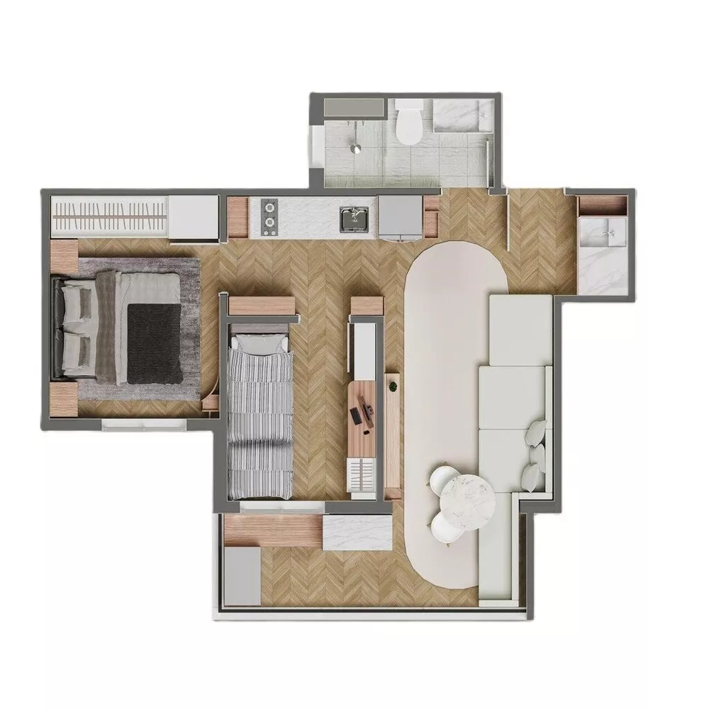 Apartamento, 2 quartos, 44 m² - Foto 8