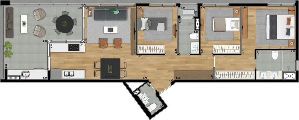 Apartamento, 3 quartos, 111 m² - Foto 6