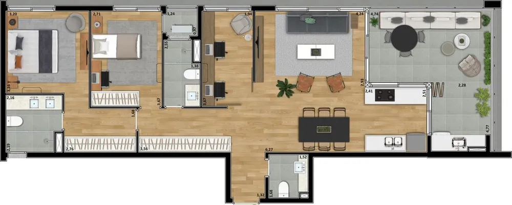 Apartamento, 3 quartos, 111 m² - Foto 8