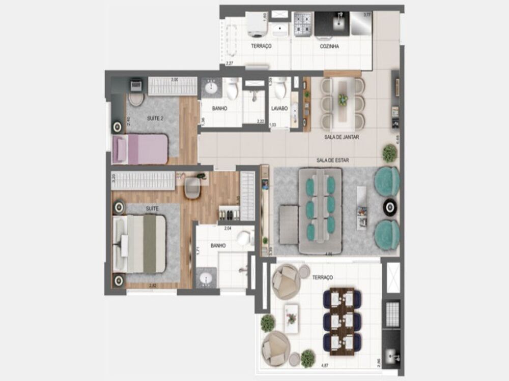 Apartamento, 2 quartos, 66 m² - Foto 12