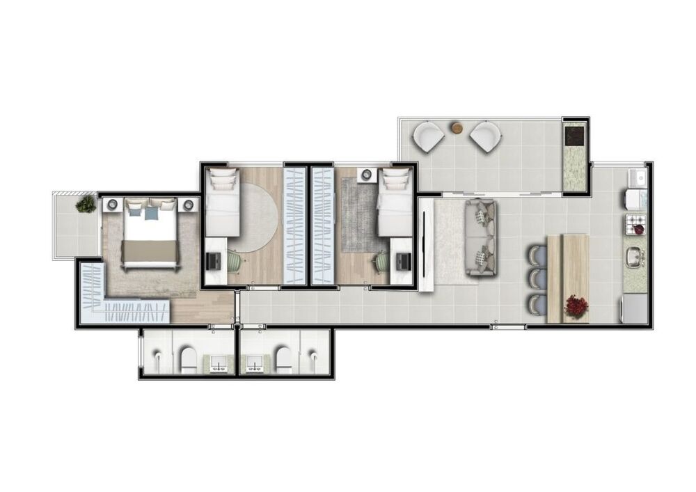 Apartamento, 2 quartos, 67 m² - Foto 3