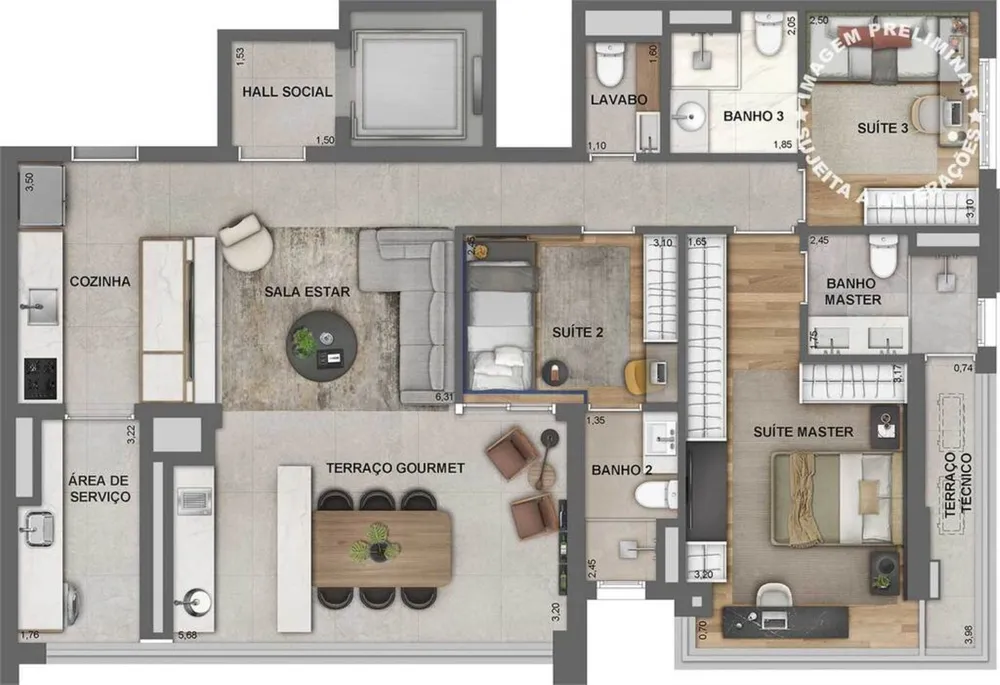 Apartamento, 2 quartos, 70 m² - Foto 1