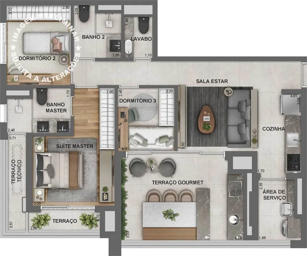 Apartamento, 2 quartos, 70 m² - Foto 8