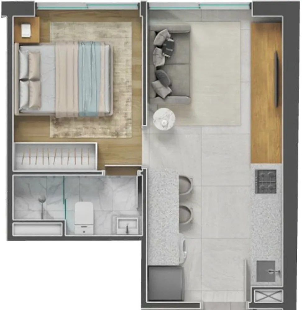 Apartamento, 1 quarto, 37 m² - Foto 4