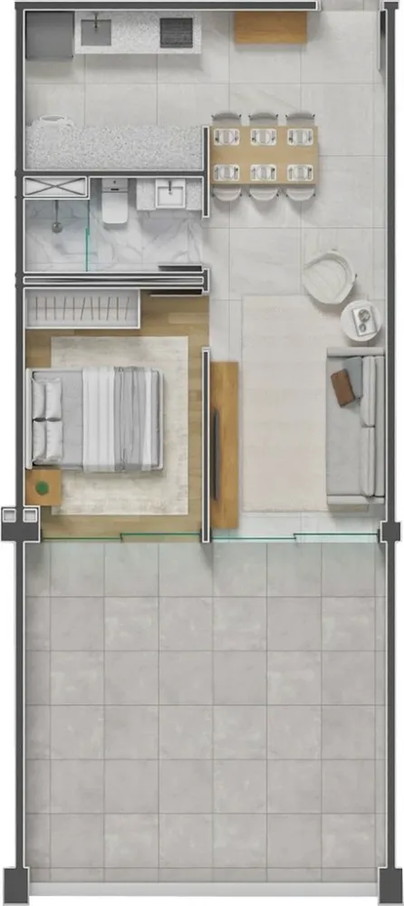 Apartamento, 1 quarto, 37 m² - Foto 2