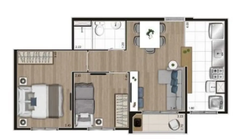 Apartamento, 2 quartos, 42 m² - Foto 12