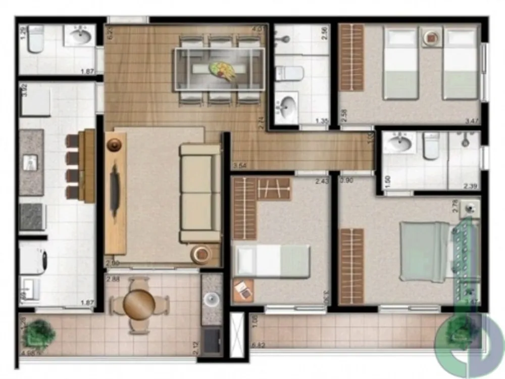 Apartamento, 3 quartos, 101 m² - Foto 13