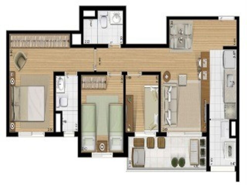 Apartamento, 3 quartos, 80 m² - Foto 9