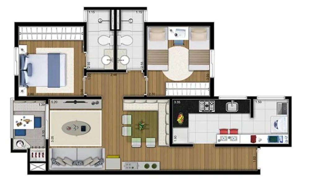 Apartamento, 2 quartos, 64 m² - Foto 9