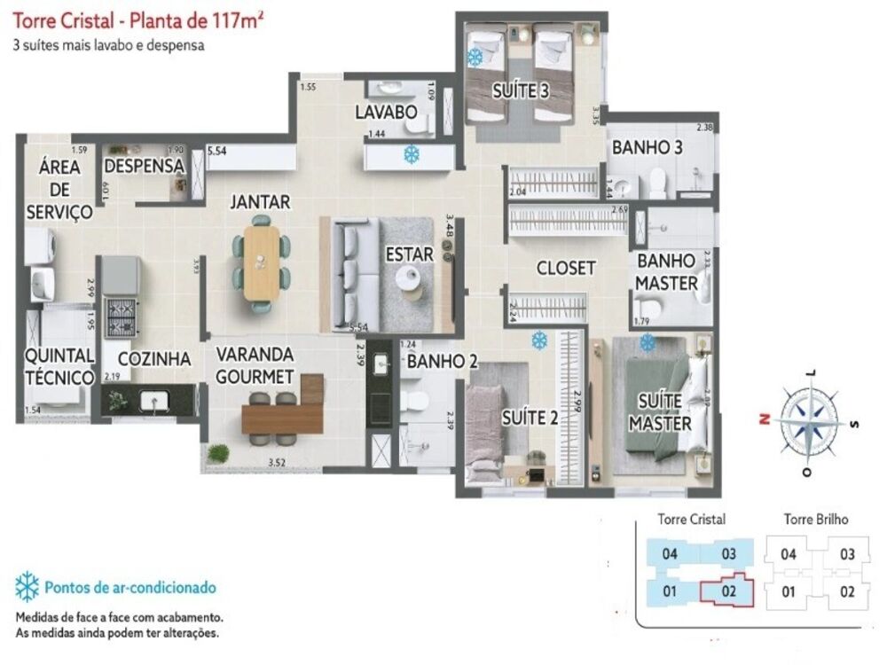 Apartamento, 3 quartos, 117 m² - Foto 3