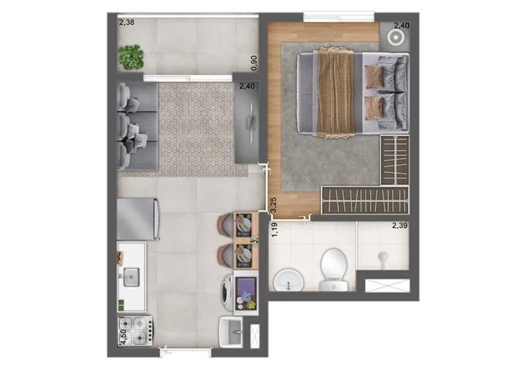 Apartamento, 1 quarto, 26 m² - Foto 16
