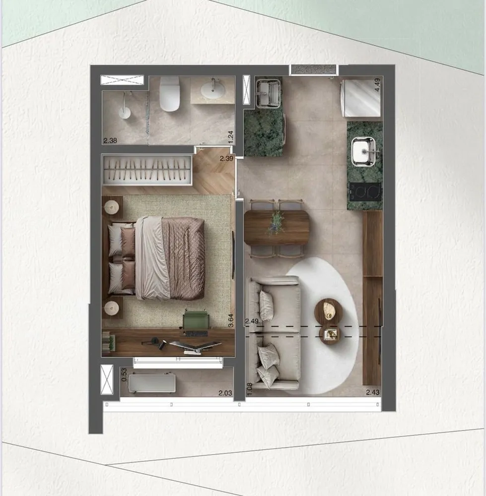 Apartamento, 2 quartos, 62 m² - Foto 3