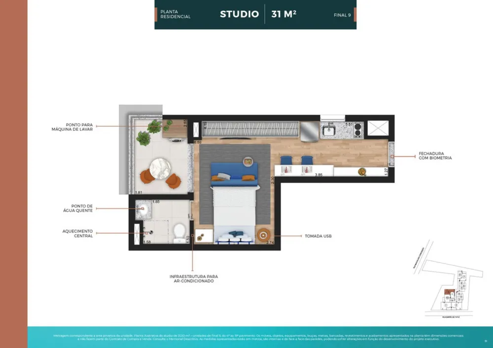 Apartamento, 1 quarto, 24 m² - Foto 5