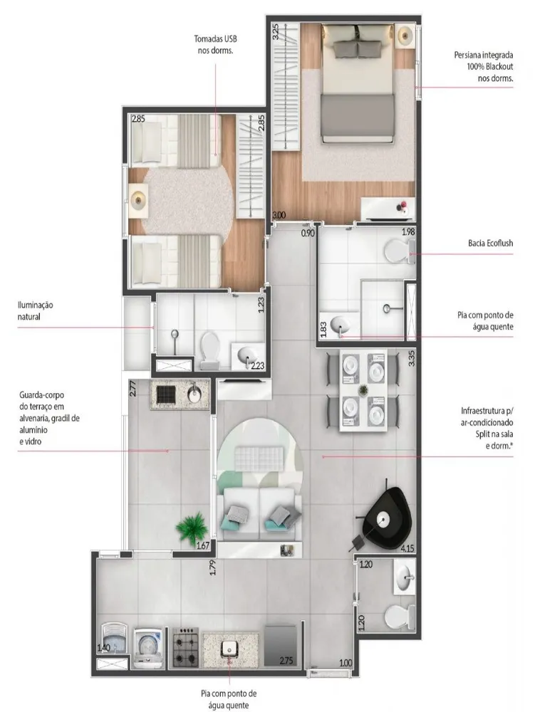 Apartamento, 2 quartos, 60 m² - Foto 10