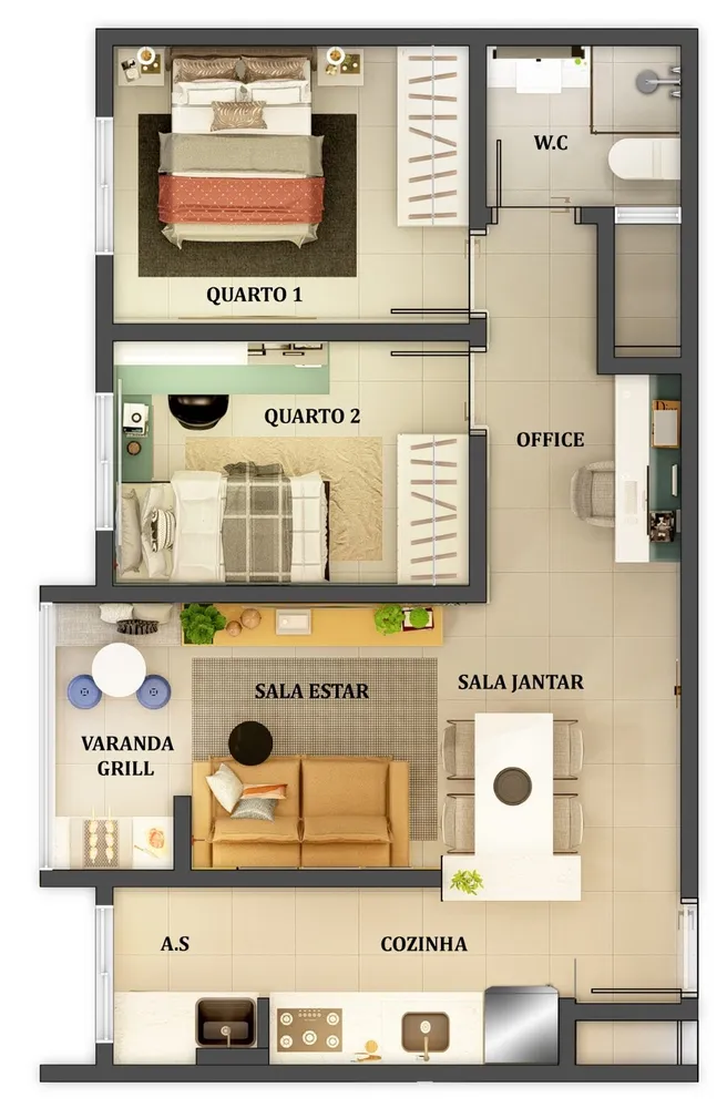 Apartamento, 2 quartos, 48 m² - Foto 16