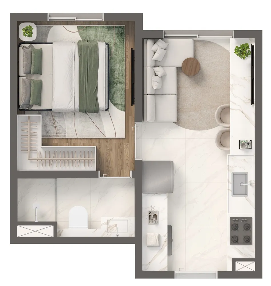 Apartamento, 2 quartos, 33 m² - Foto 4