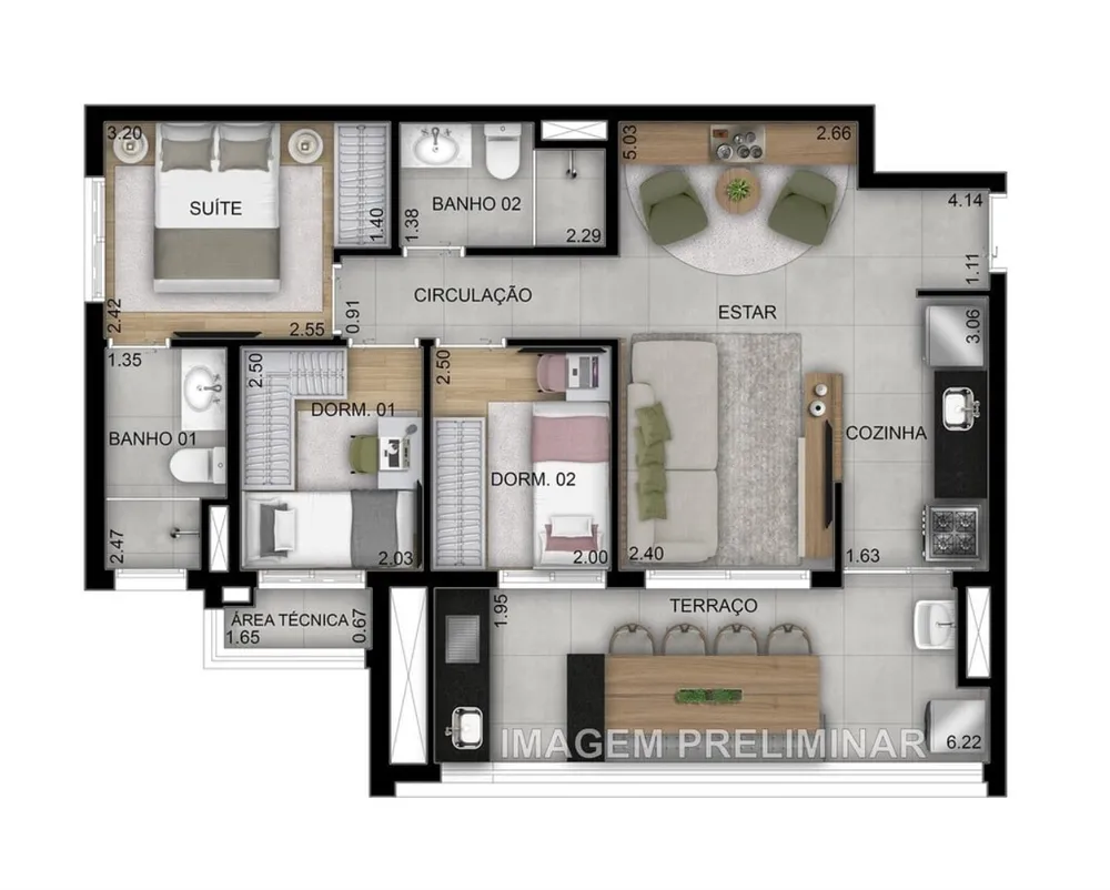 Apartamento, 2 quartos, 69 m² - Foto 16