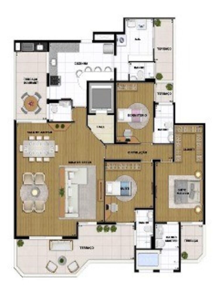 Apartamento, 3 quartos, 197 m² - Foto 2