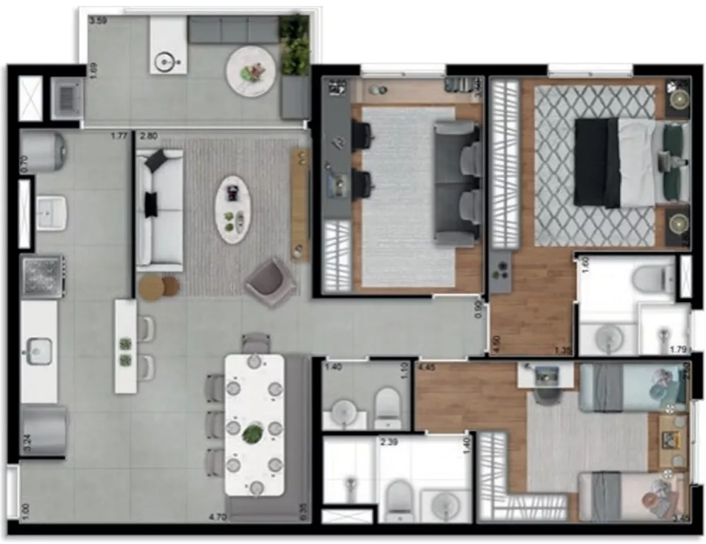 Apartamento, 2 quartos, 70 m² - Foto 24