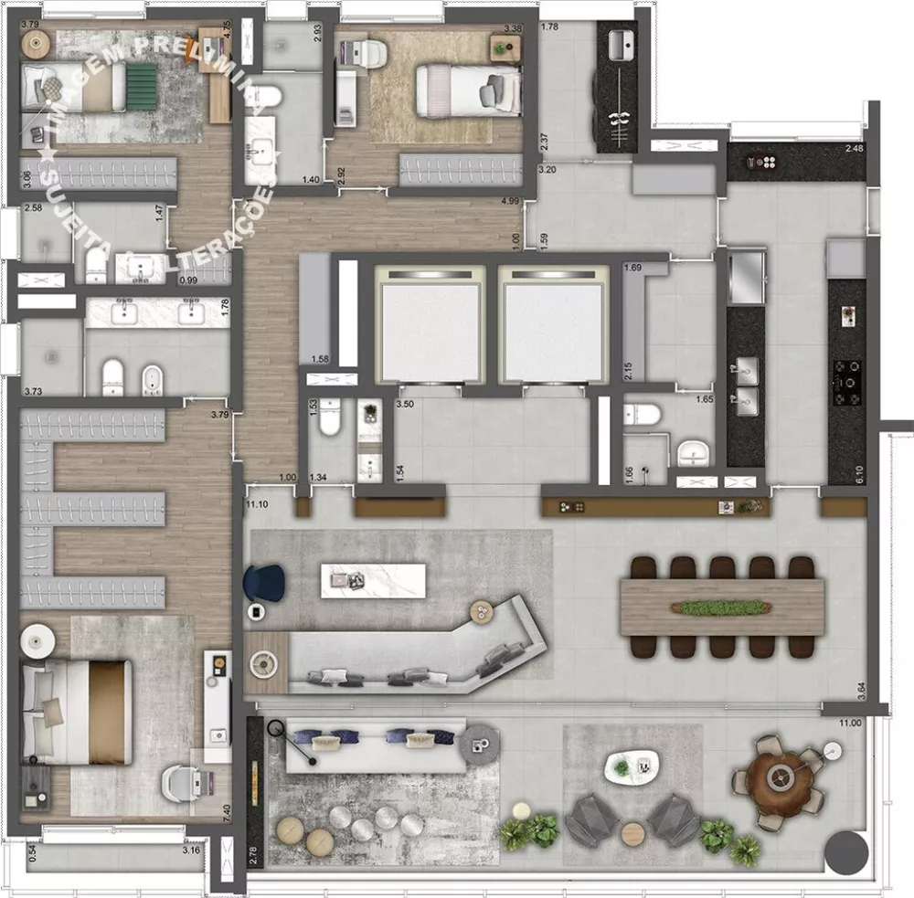Apartamento, 3 quartos, 240 m² - Foto 11