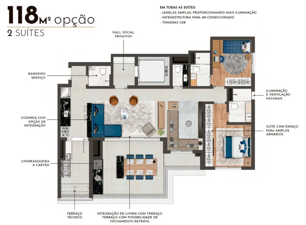 Apartamento, 3 quartos, 118 m² - Foto 4