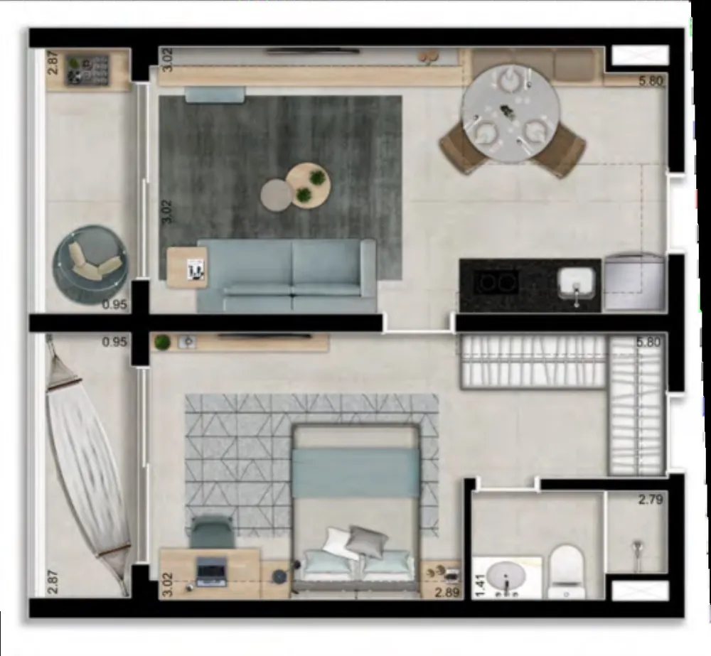 Apartamento, 1 quarto, 23 m² - Foto 12